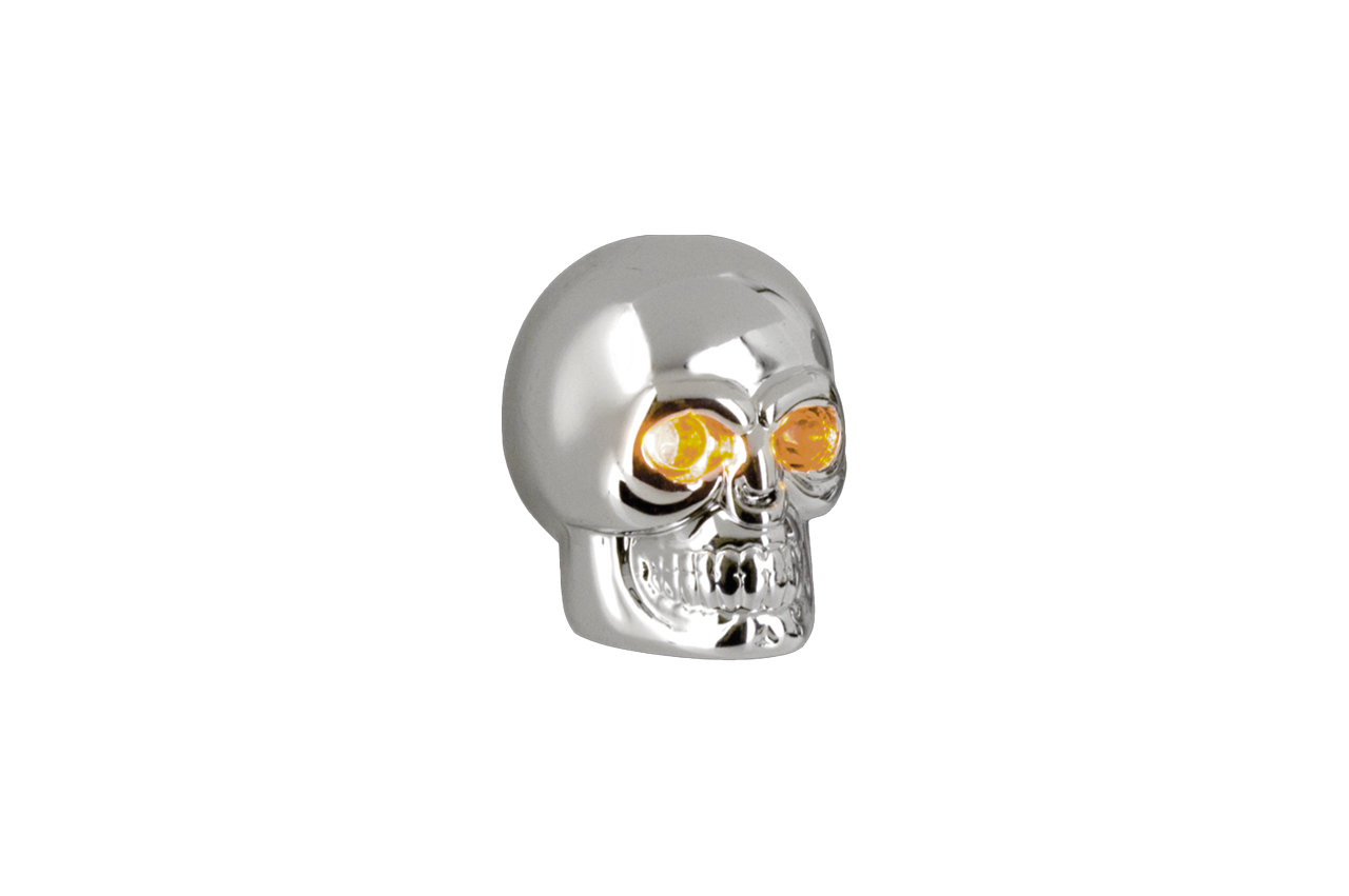 GZP Cobalt small chr skulls amber LEDs
