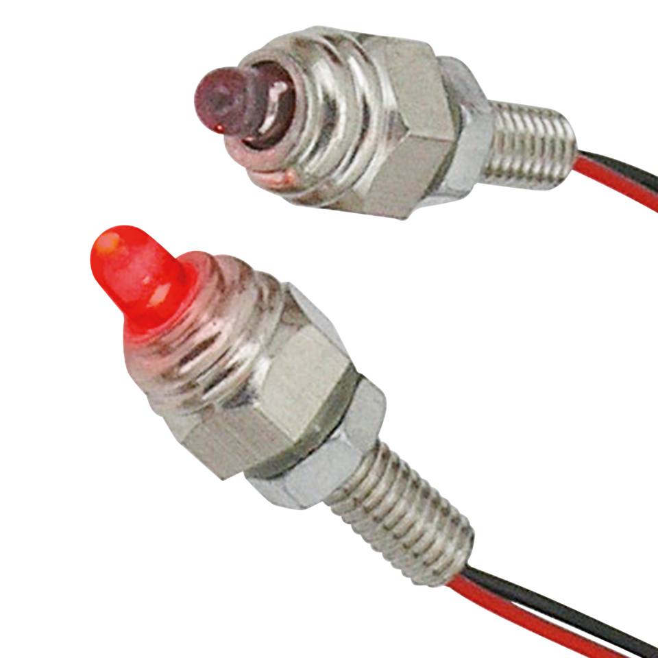 GZP Pair red LED M6 stud lights