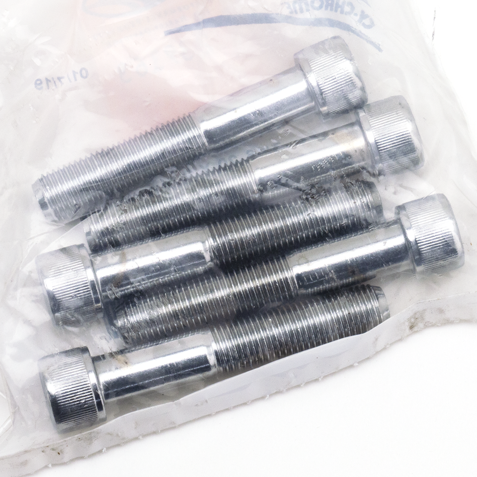 5pck Chrome Allen screws 7/16-20x2 1/2"