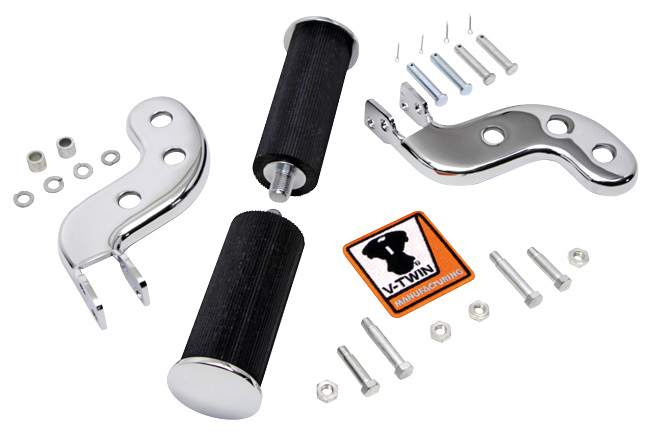 Buddy seat footpeg set chrome FL41-64