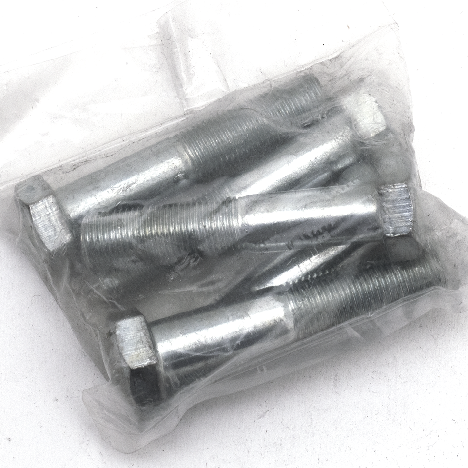 GZP 5pck hex bolt 1/2"-20x2.5" zinc