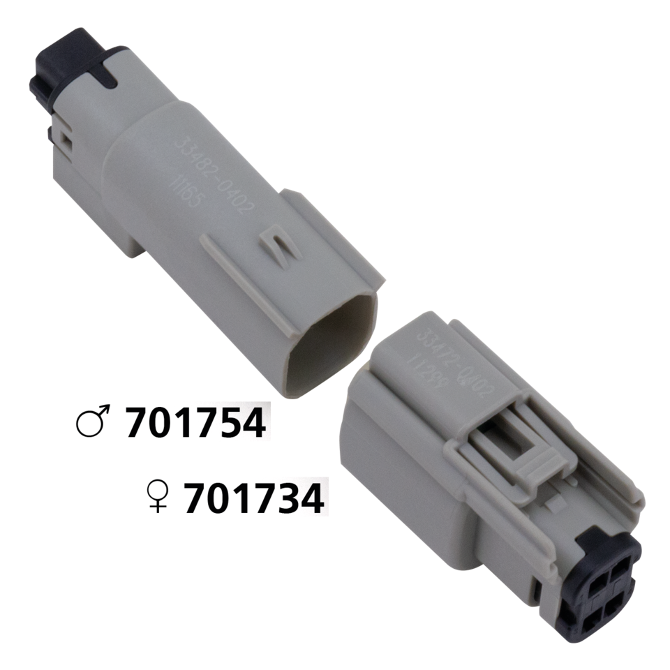 Molex 07Up 4-Position Male Gray OEM72415