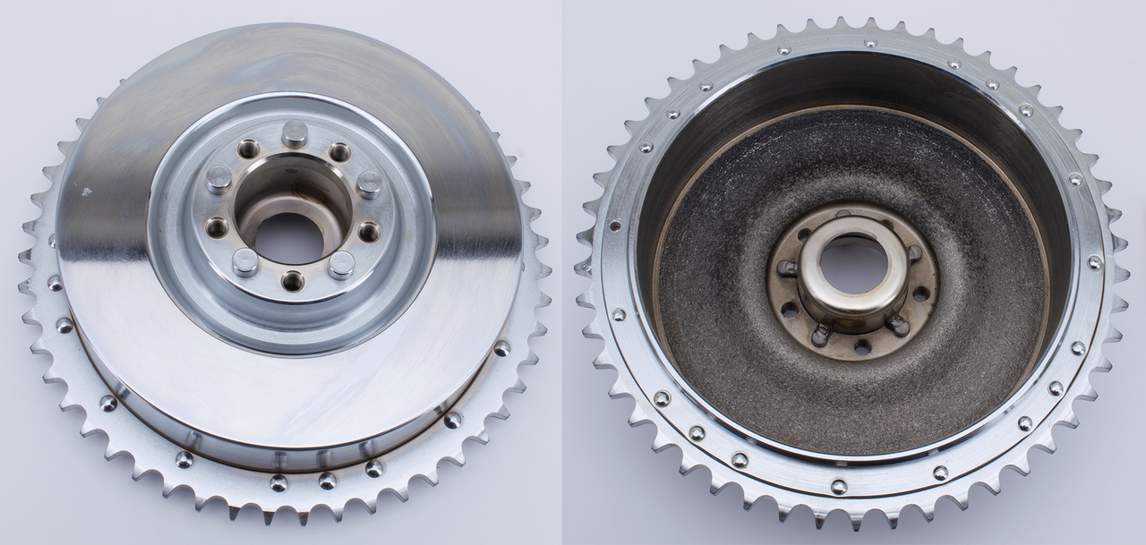 GZP chrome RR brake drum W/sprkt BT63-66