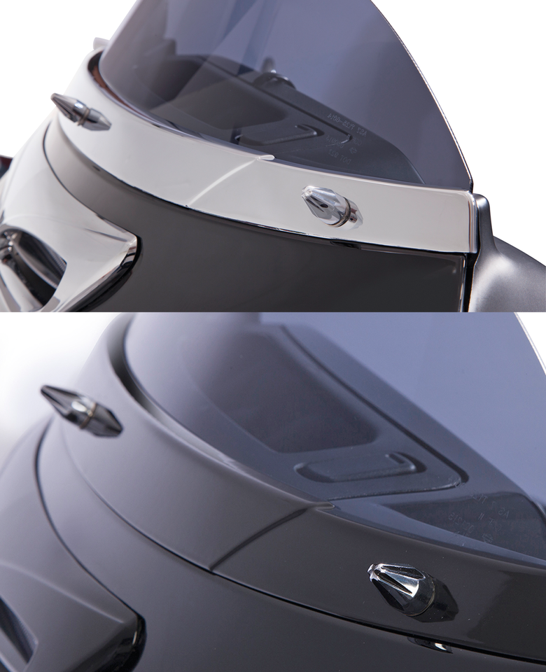 Chr Windshield Screw Cap Kit FLH*96-UP