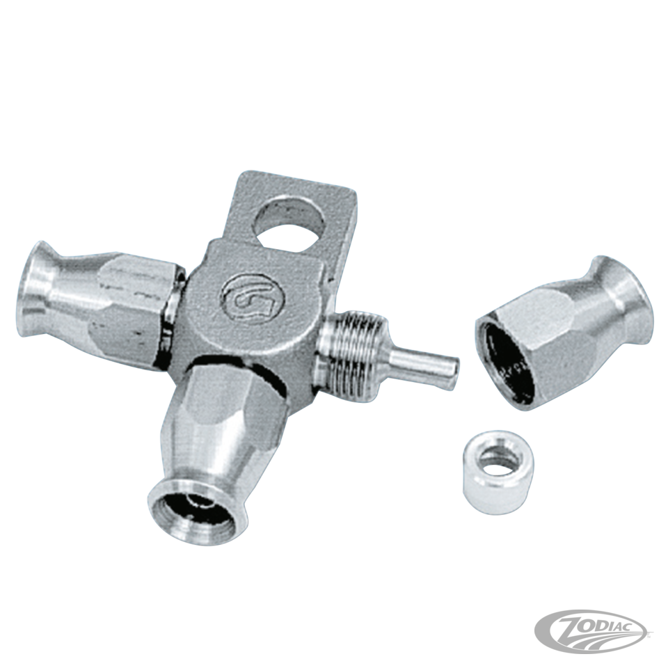 Brakeline Tee st.st hoseclamp w/mn