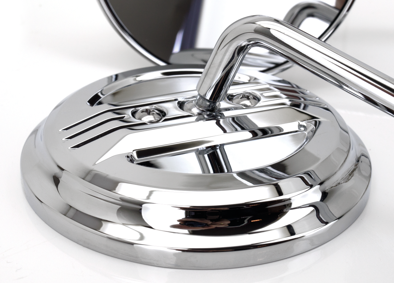 GZP Chrome Airfoil round mirror set