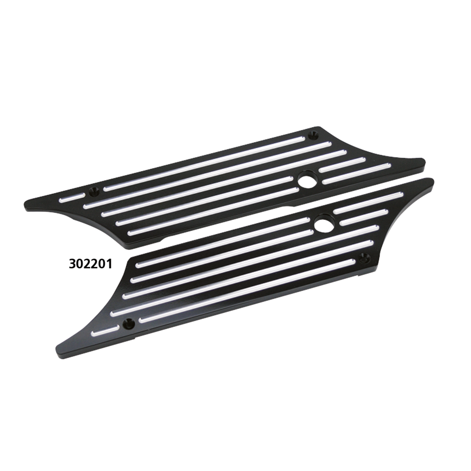 GZP Blck cut billet latch covers FLH/T93