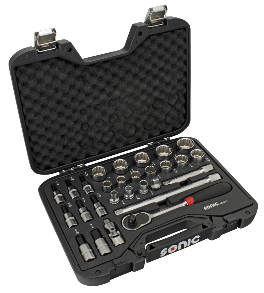 Sonic 28pc 1/2" drive socket set SAE