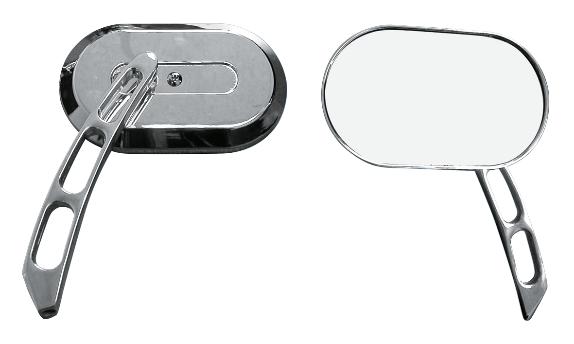 GZP Chrome HD style oval mirror pair