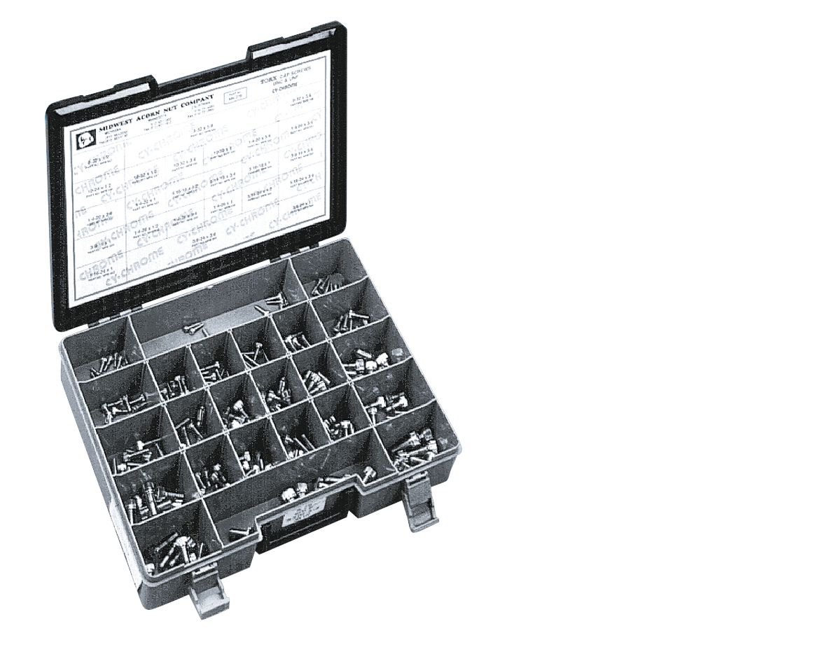 Ass.tray chr torx knurled head screws