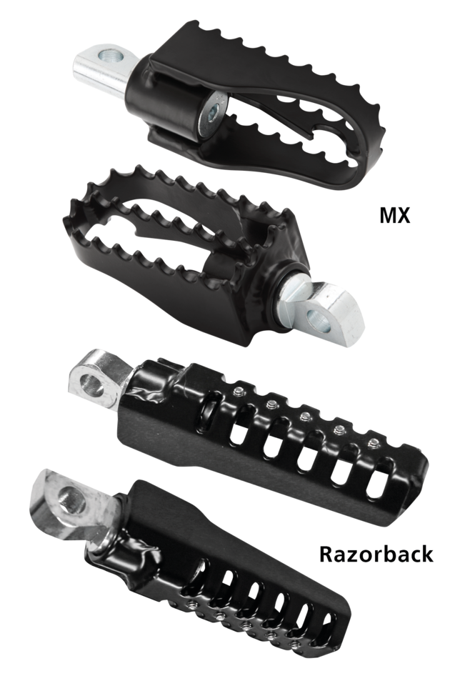 Burly DR MX Foot Pegs Black ST18-Up