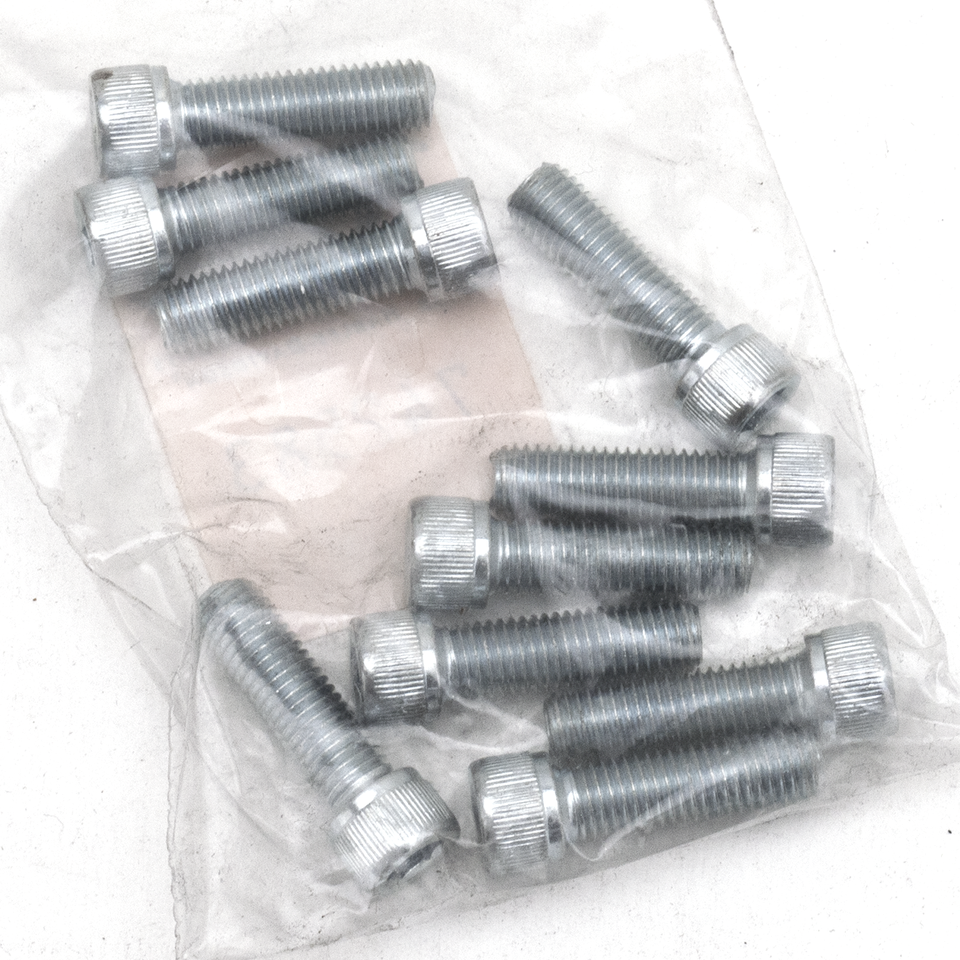 10pck allen bolt 1/4-28x7/8" UNF zinc