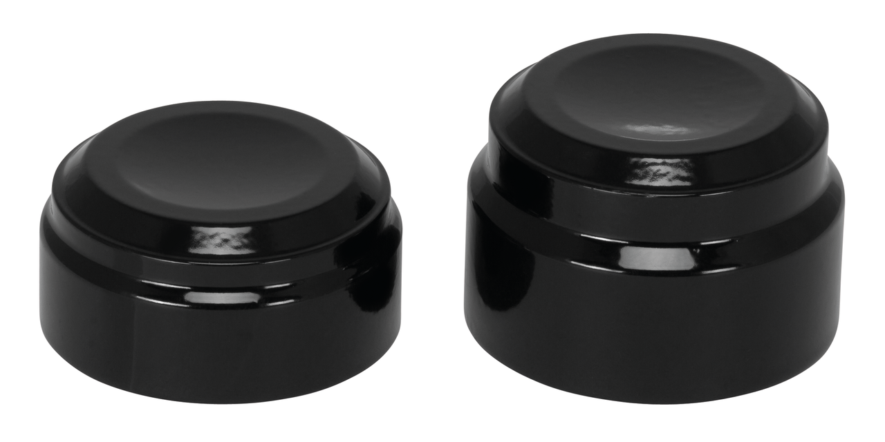 Rear Axle Covers Smooth Black ST18-Up