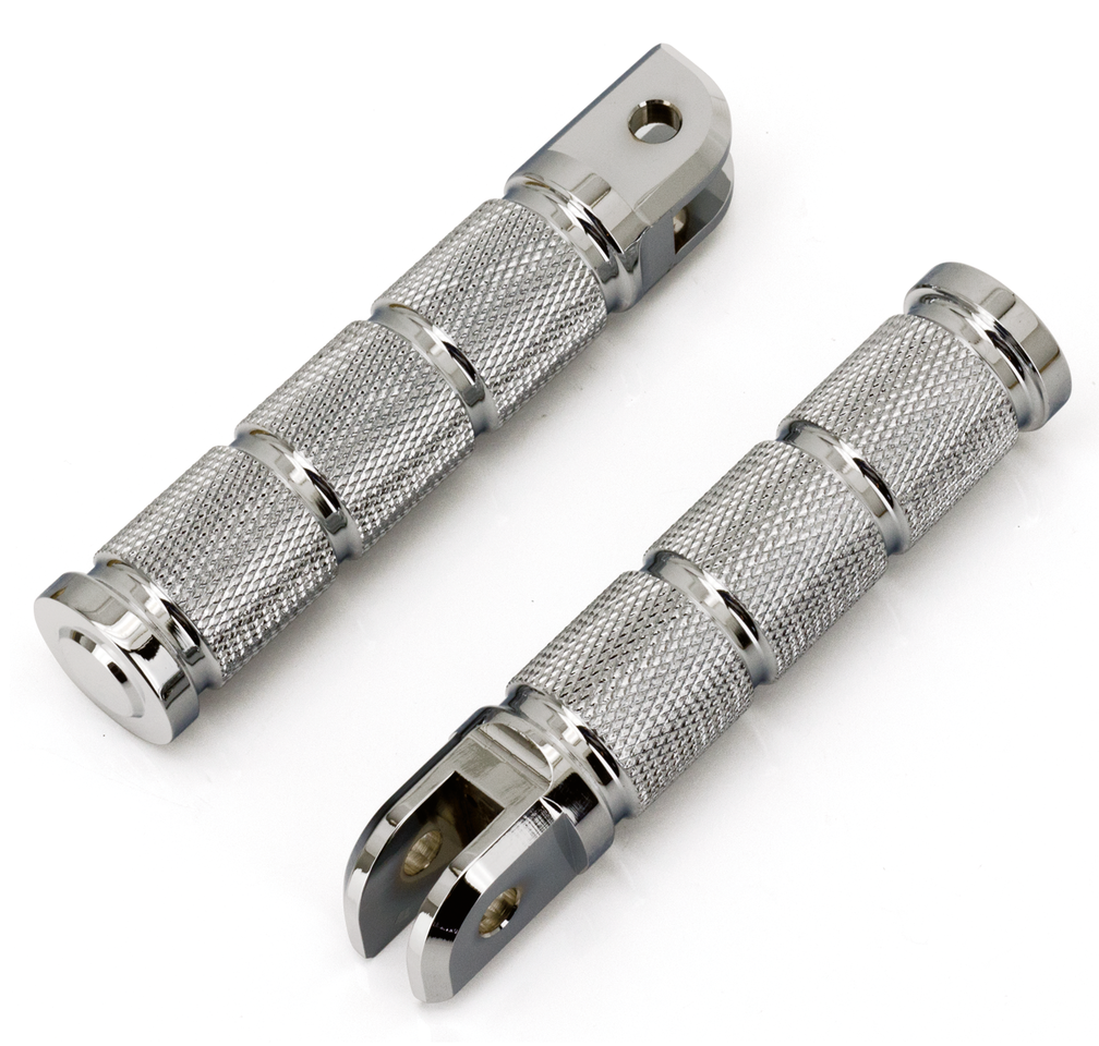 GZP Chr knurled rider footpegs ST18-up