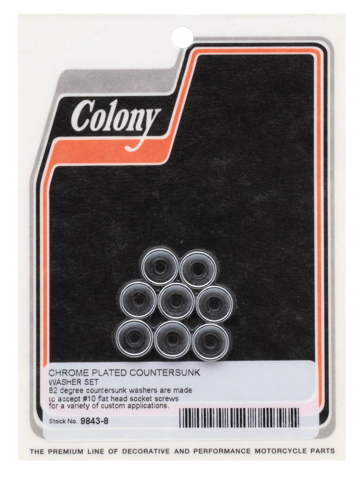 Companion Countersunk Chr washer #10, 8