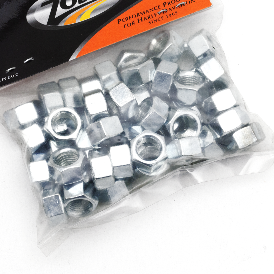 GZP 50pck nut 3/8-24 UNF zinc