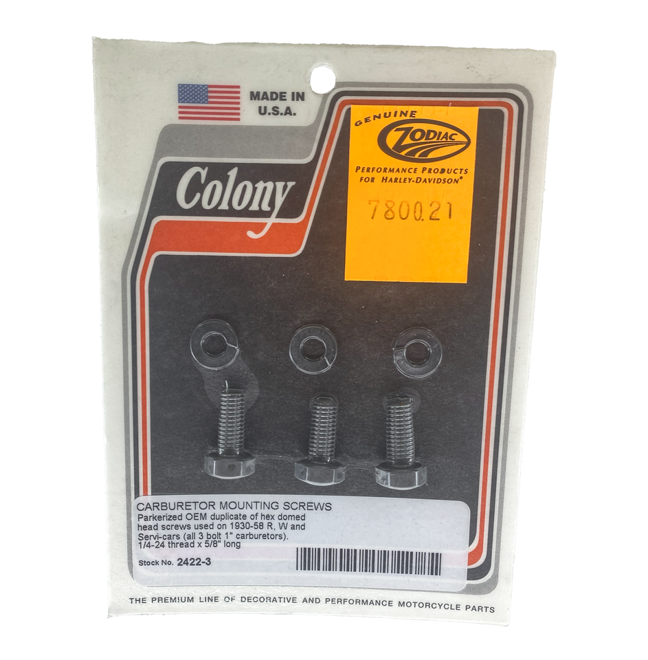 COLONY carb mount kit, parkerized