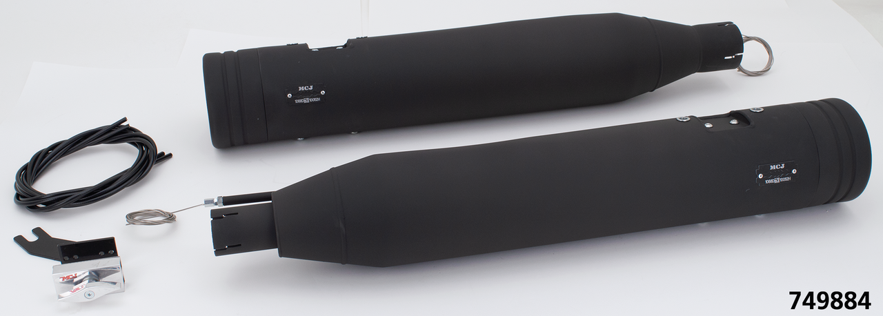 MCJ 120 Striped End Cap FLH/T21-Up Blk