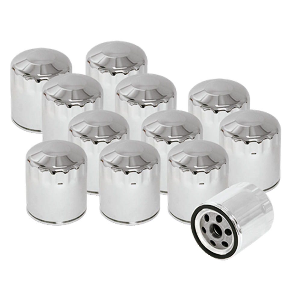 12pck S&S oil filter chrome BT84-99