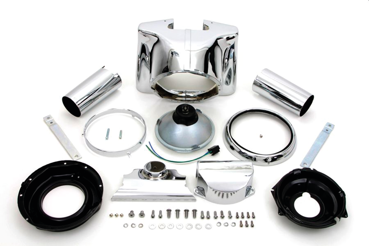 GZP Chr 7" headlight nacelle kit DOT app