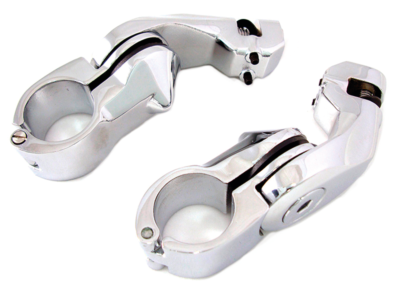 Adj. Peg mounts Angled 2.5" Short Chrome