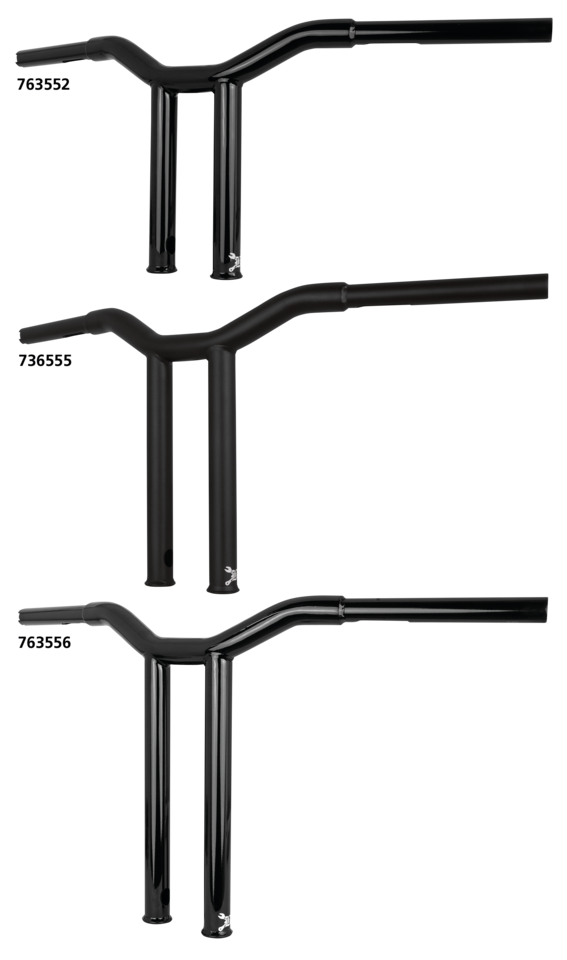 BURLY DOMINATOR STRAIGHT BAR, 14" Gl Blk