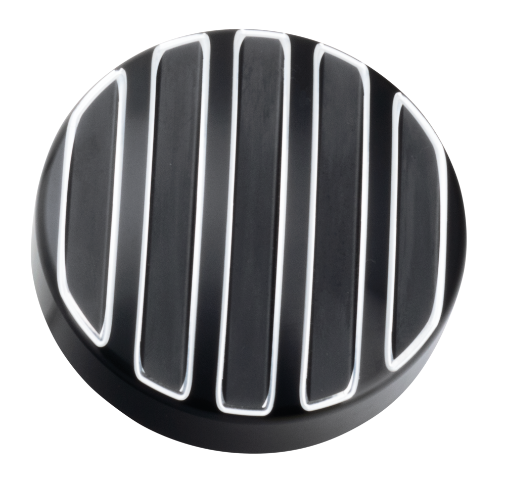 GZP black cut ribbed screw-in cap 82-e18