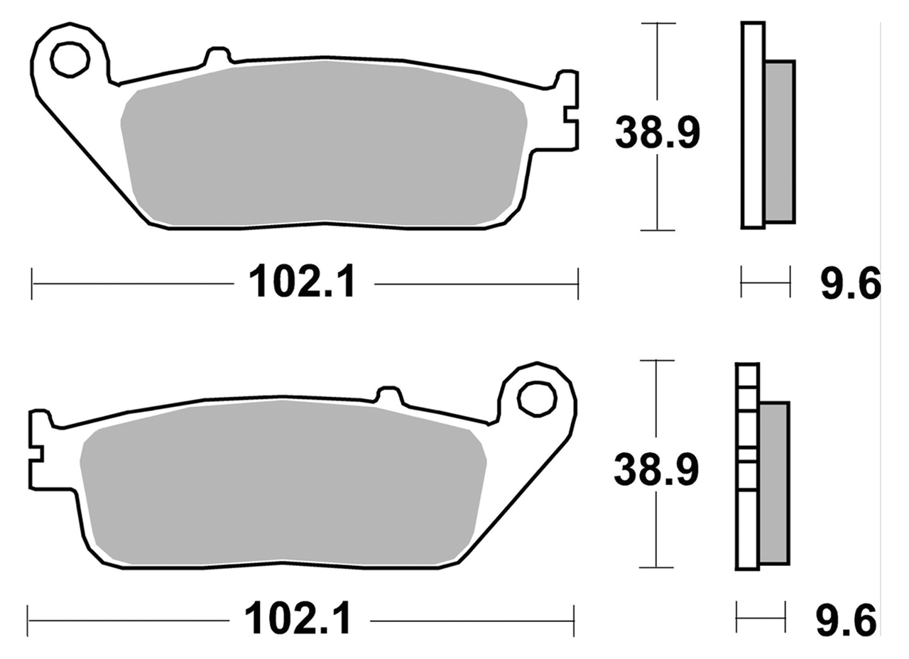 SBS HS Brake pads Victory & Indian