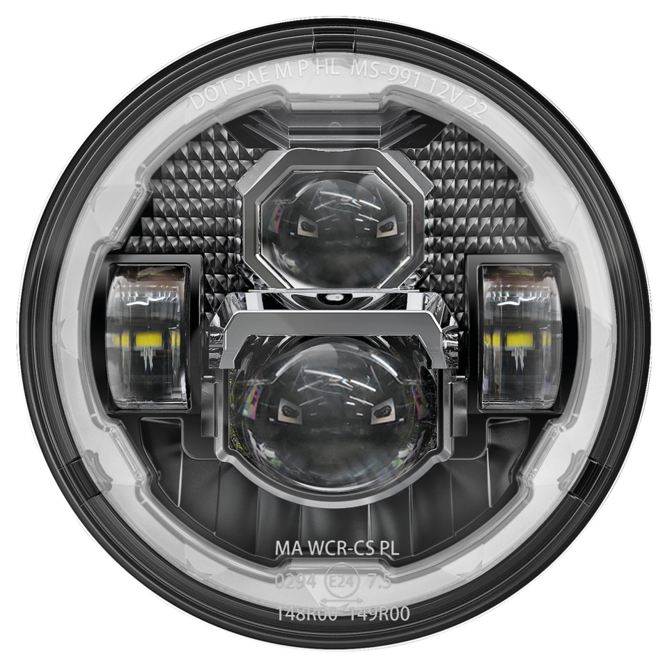 LED 7" HALO Visor Headlight Unit