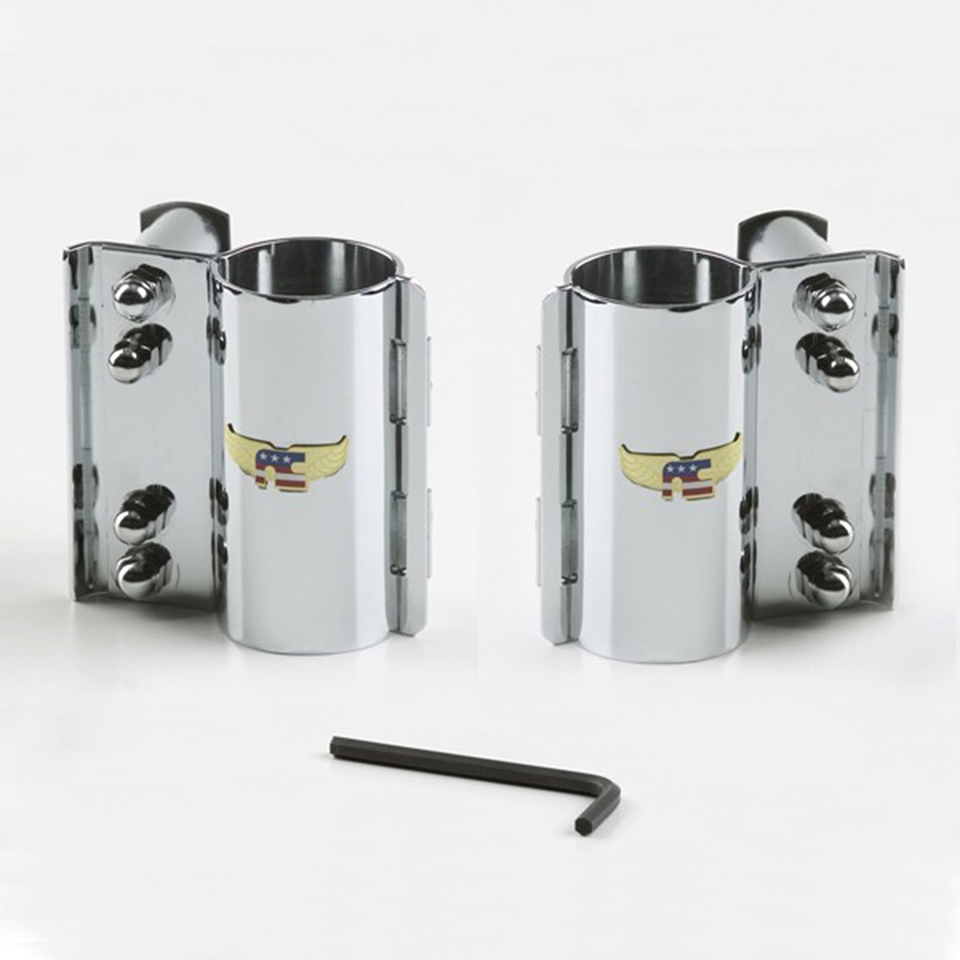 Mounting kit complete Chrome Wide Glide