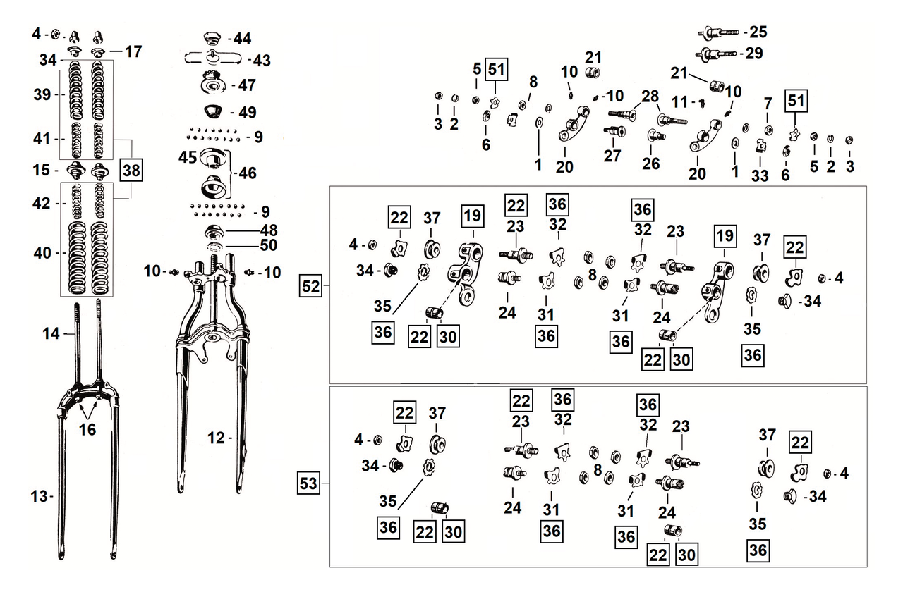 Rigid Fork BT46-48 offset black