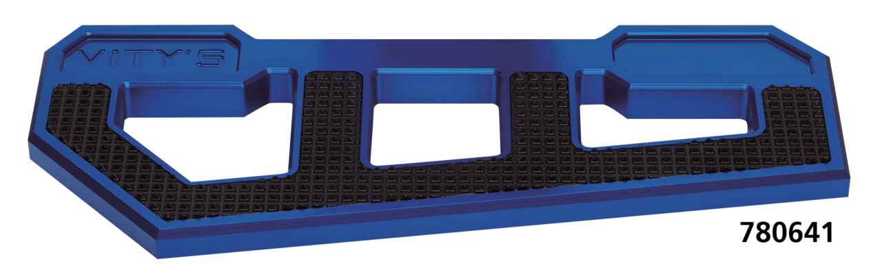 RACING FLOORBOARDS BLUE W/ DIAMOND BLACK