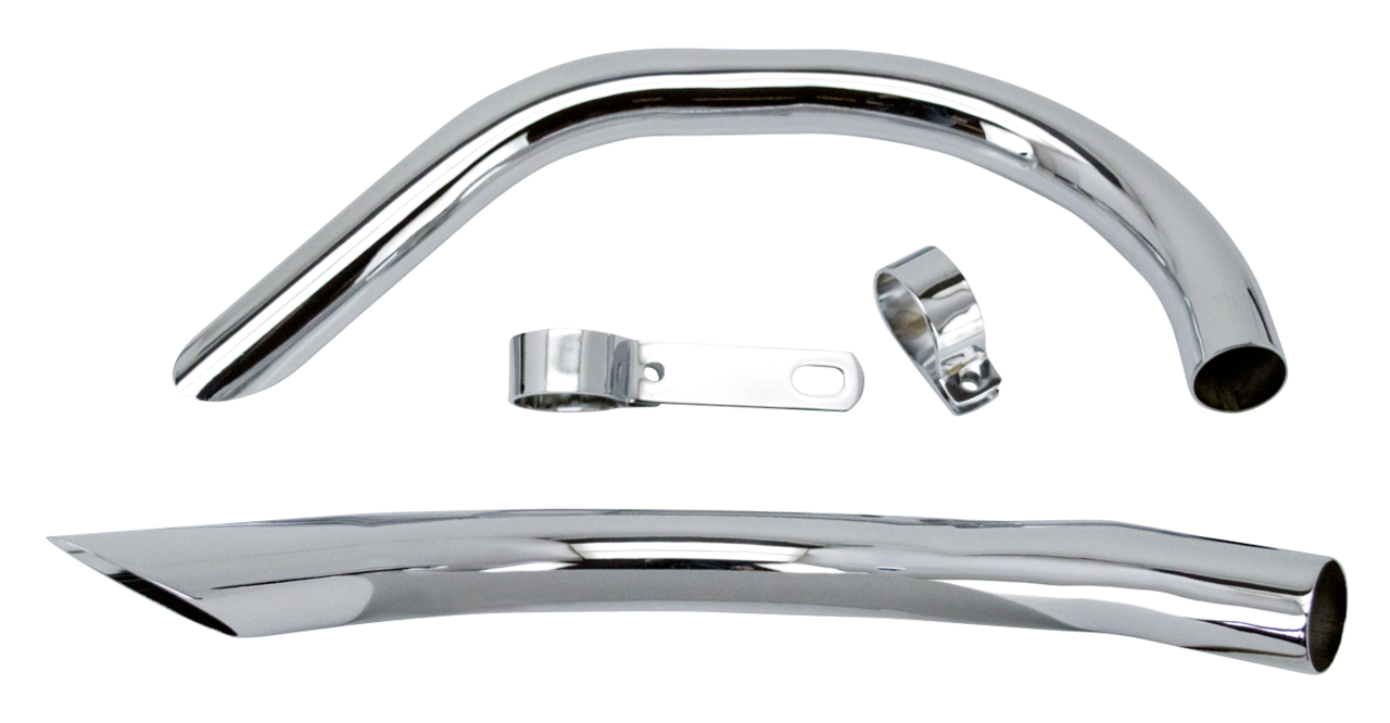 set of dragpipes 45" SV w/brackets,Chr