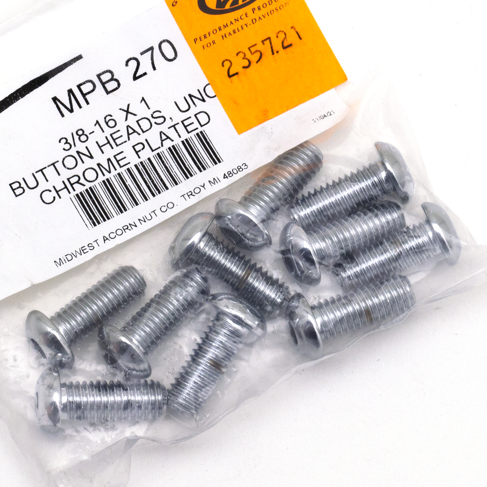 10pck Buttonhead screws 3/8-16x1 UNC