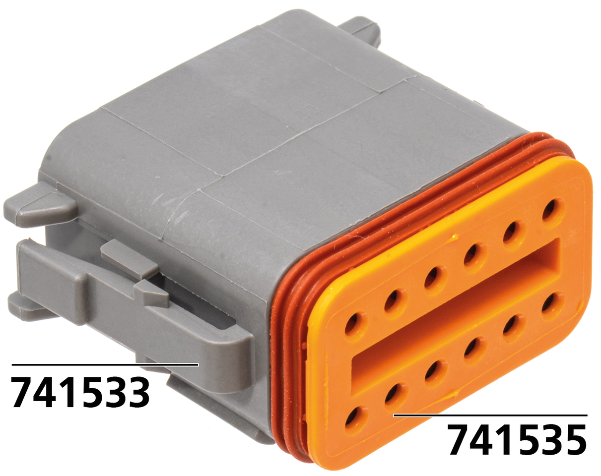 Wedge for 12 pole socket housing