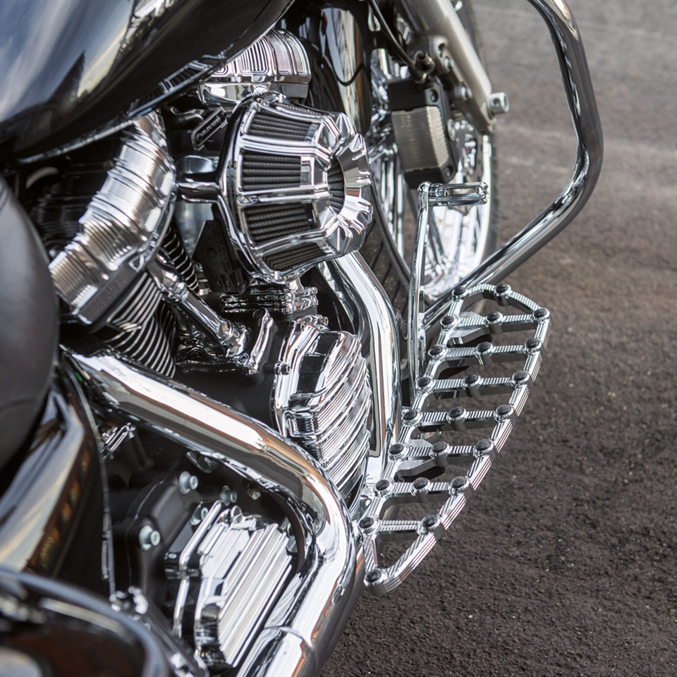 Ness MX Billet Floorboards - Chrome