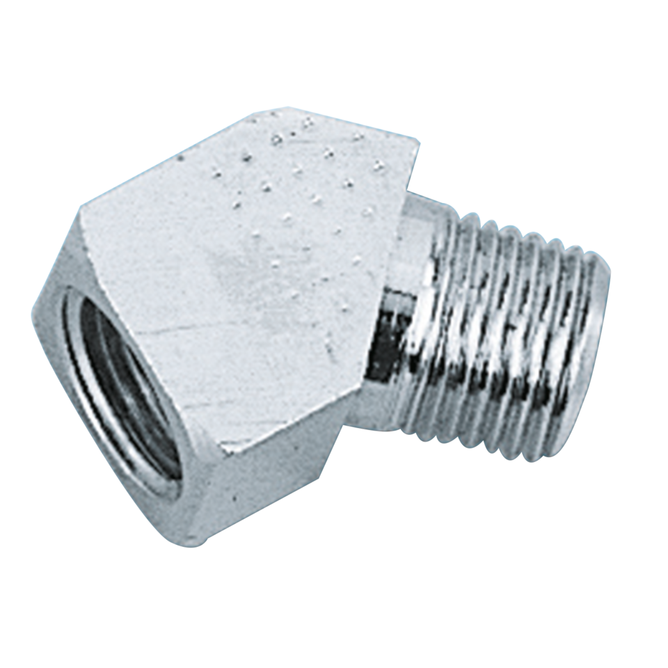 Chrome plated 45 degree fitting only