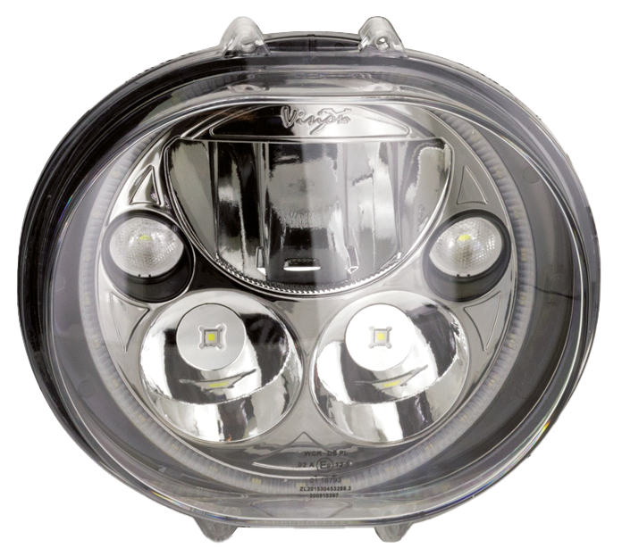 Vision X oval 5.75" Chr with halo single