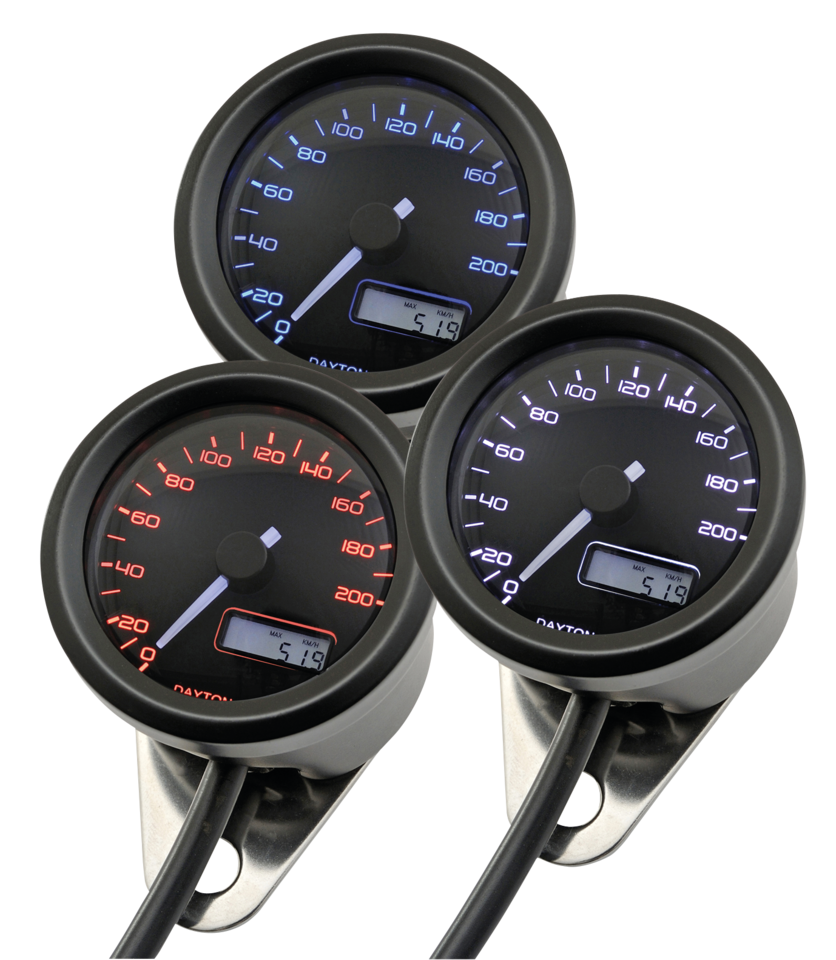 Velona 48mm 200kmh 3 colour speedo blk