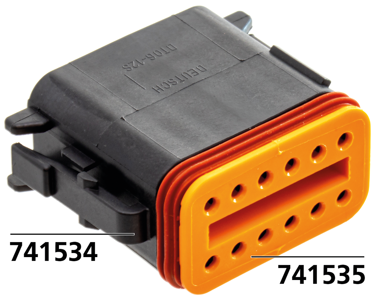 12 Pole black socket housing