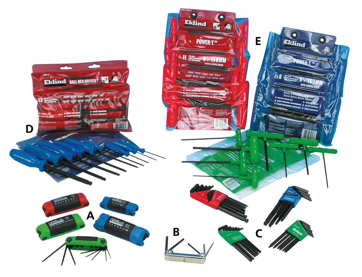 Eklind 9 piece Inch Ergo Fold Hex keyset