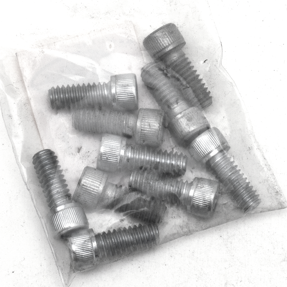 10pck allen bolt 1/4-20x5/8" UNC zinc