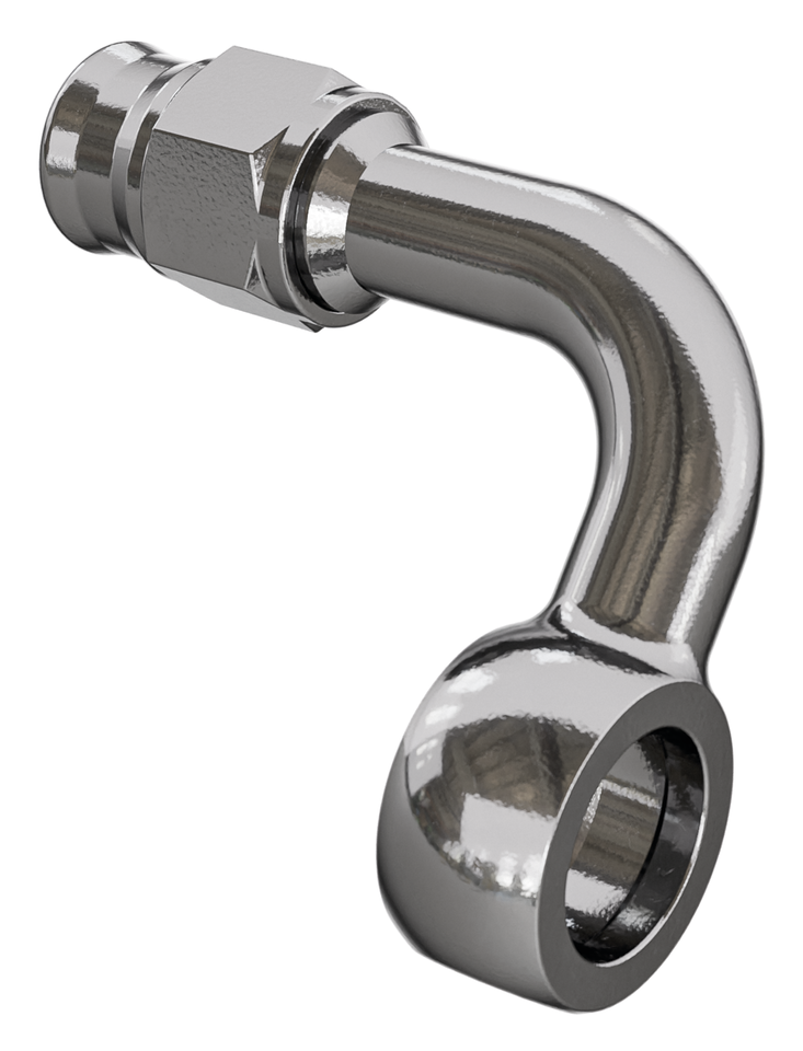 Brakeline banjo 90degr. 7/16" stainless