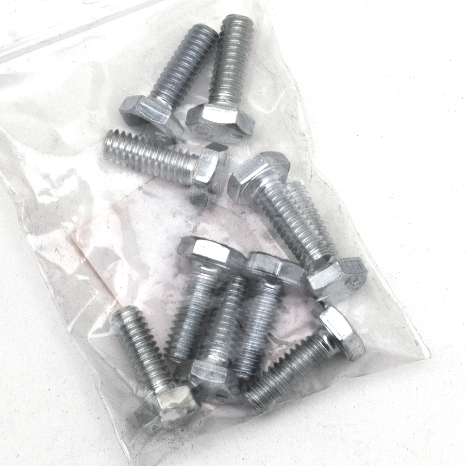 10pck hex bolt 1/4-20x3/4" UNC zinc