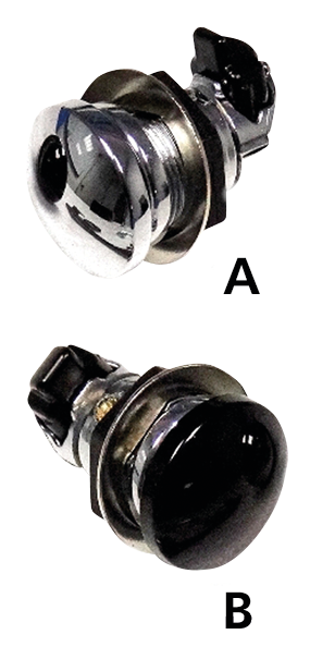 GZP Gl.Blk fuel door push button release