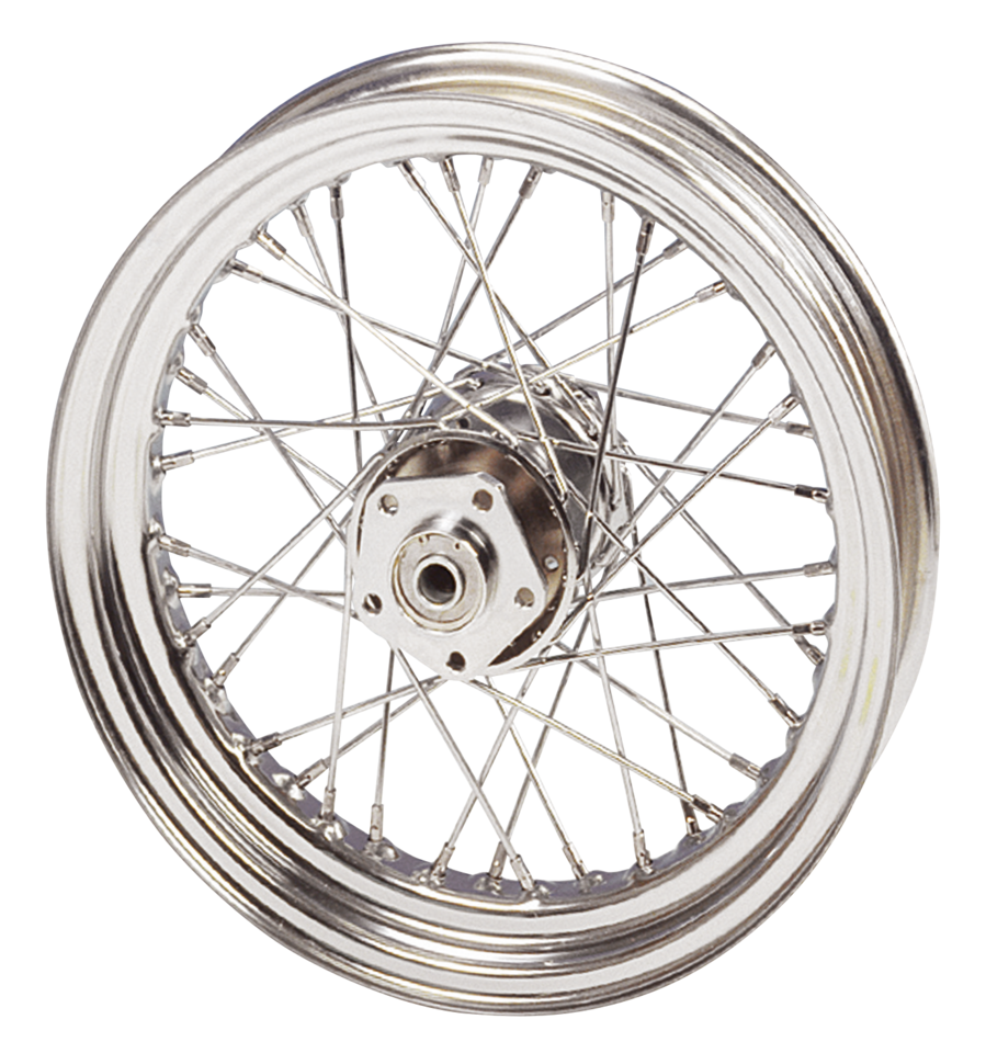 Wheel 16" steel hub 5/16 chr. spokes