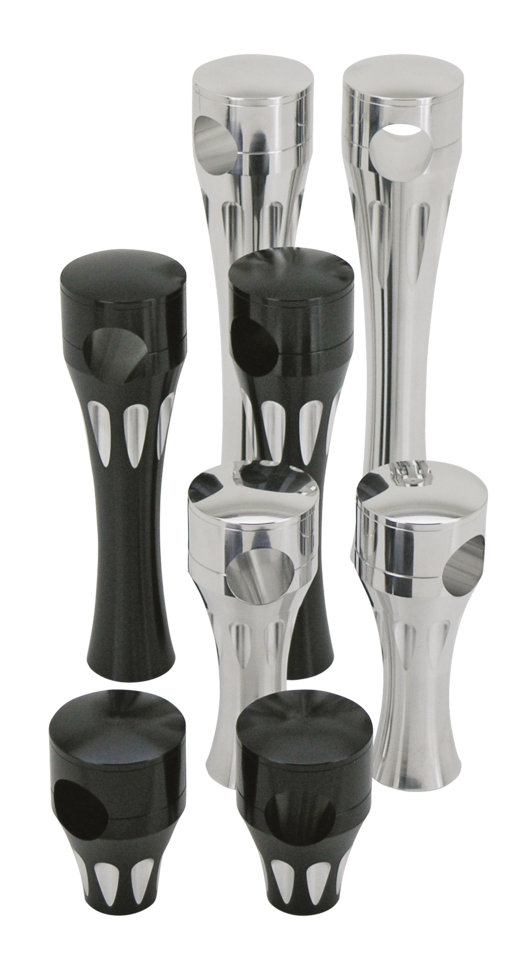 2" slotted black risers