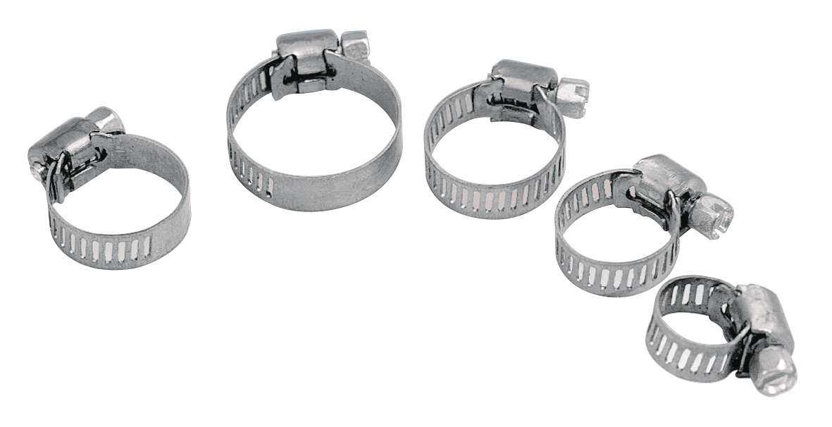GZP 10pck Hose clamp 7/32" thru 1/2" sta