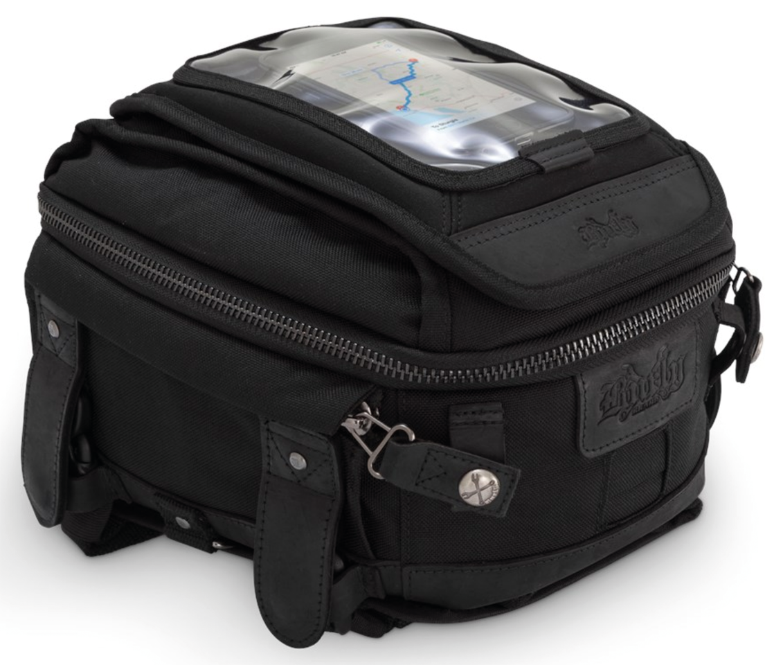 Burly Voyager Tank/Tail Bag Black