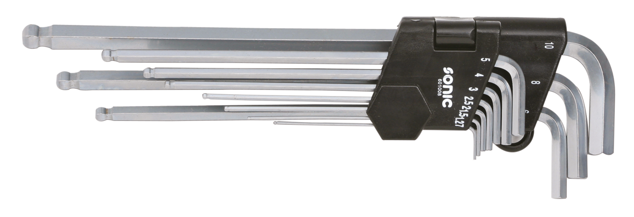 Ball end hex key set extra long 10Pc Met